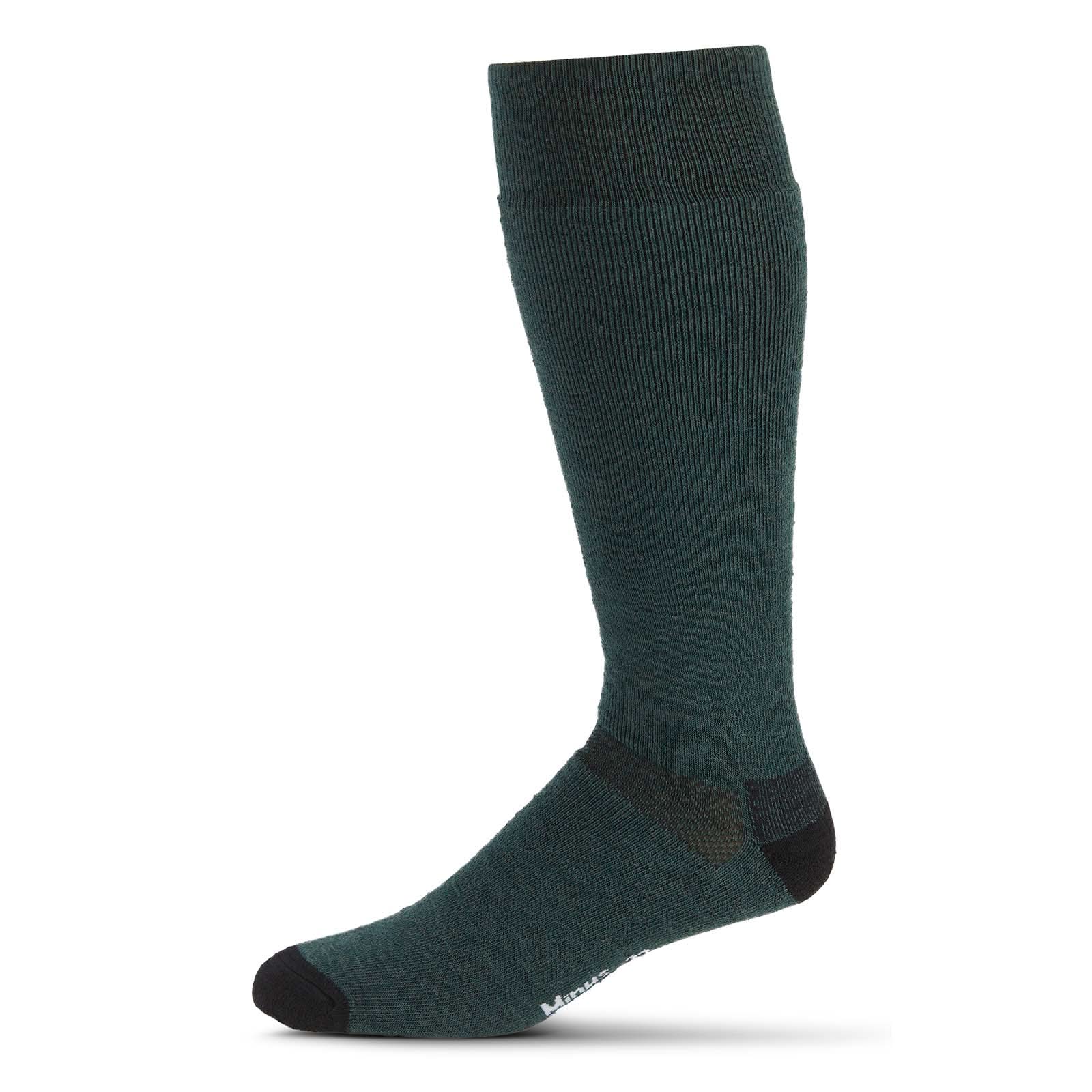 Lightweight merino wool over-the-calf ski socks for men and women