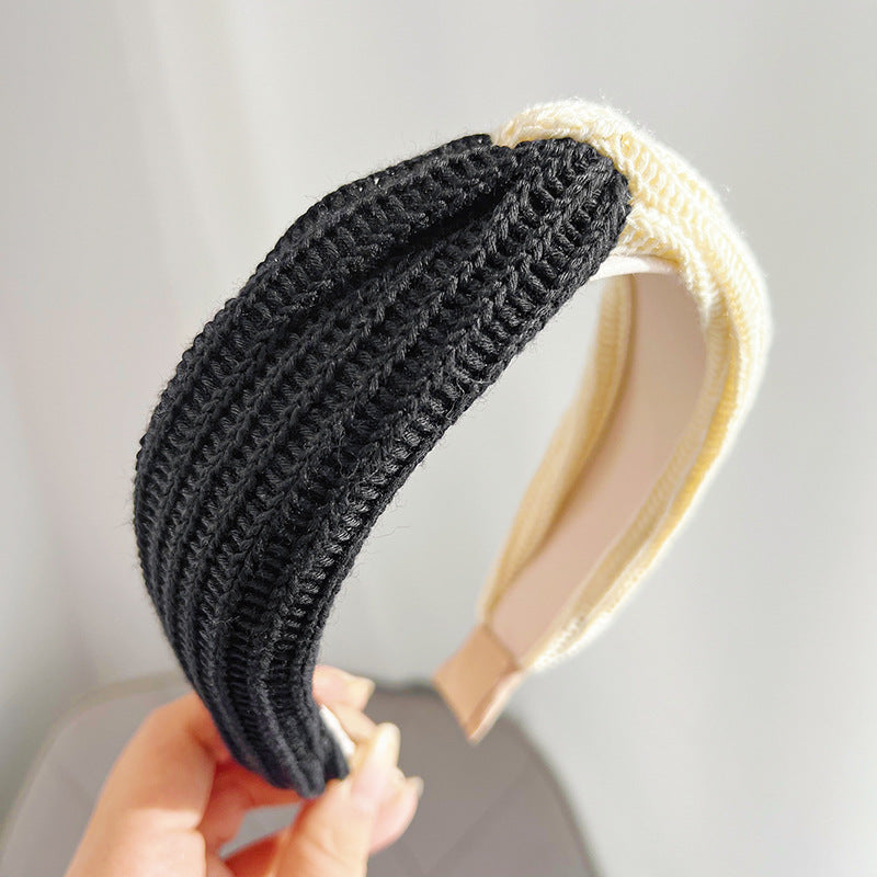 Wool Knit Wide Headband - Stylish Twisted Hair Accessory for Women - Image 7
