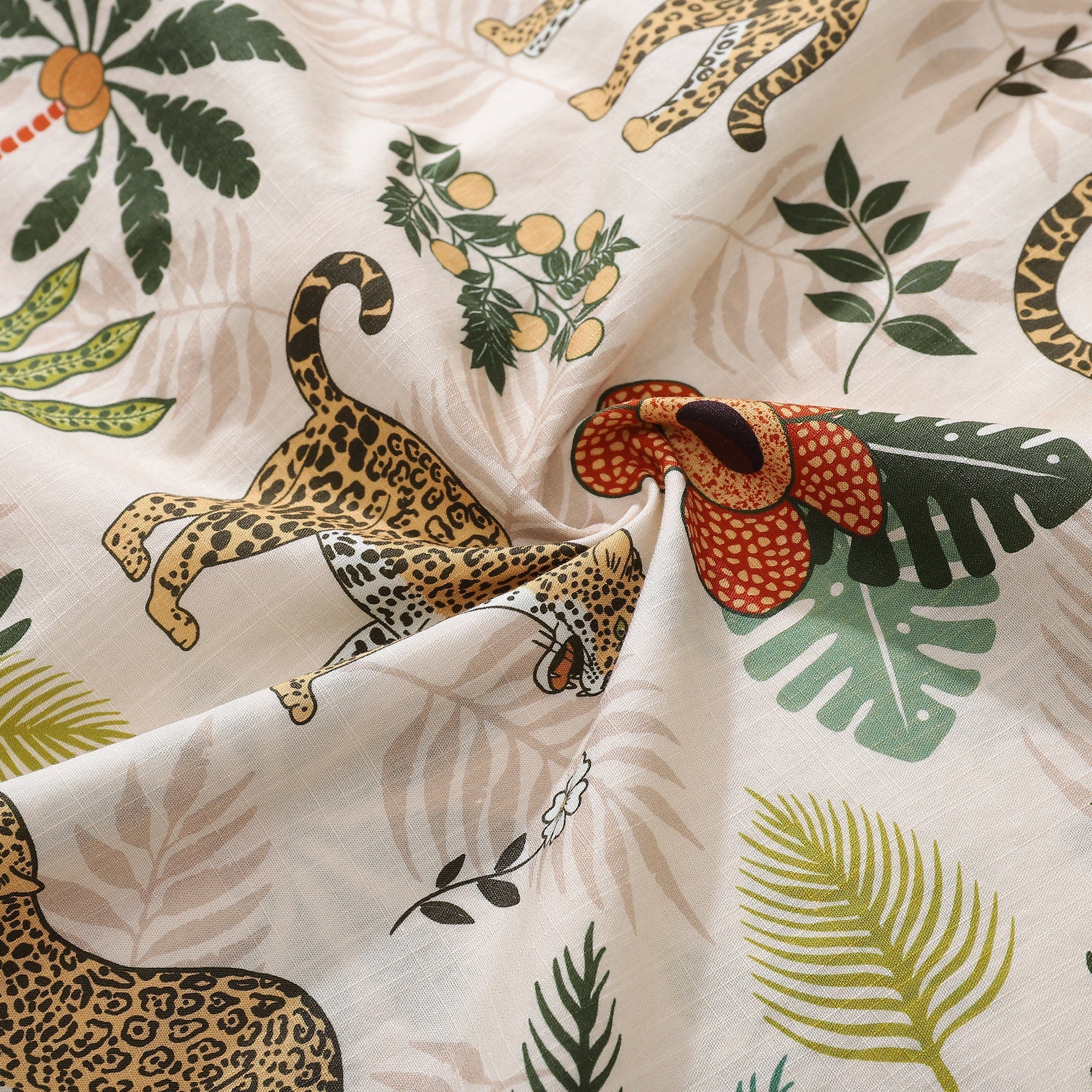 Funky Adventure of the Jaguar Print Hawaiian Button Down Shirt