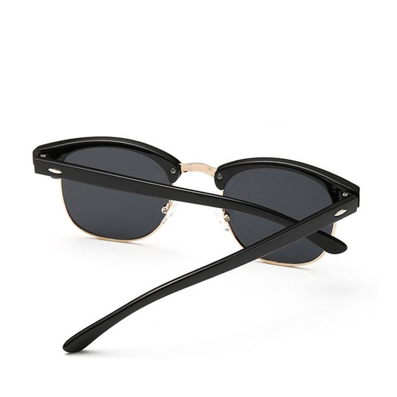 Retro Browline Polarized Sunglasses Unisex Vintage Style