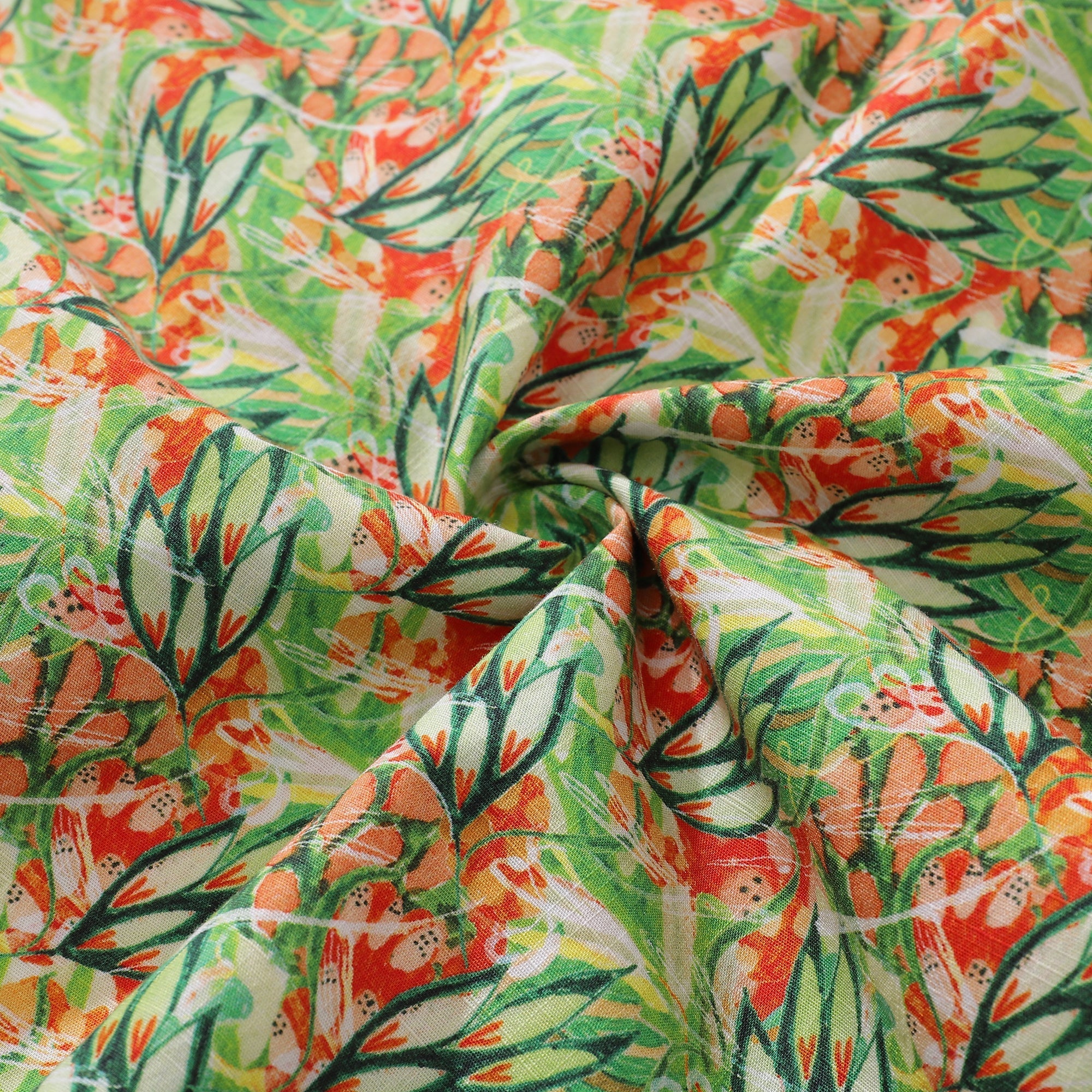 Men's Seaweed Print Hawaiian Shirt Cotton Short Sleeve Aloha