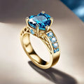 Creative Fashion Blue Zircon Ring