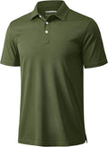 Men's MAGCOMSEN quick dry polo shirt with 3-button placket in a performance pique fabric