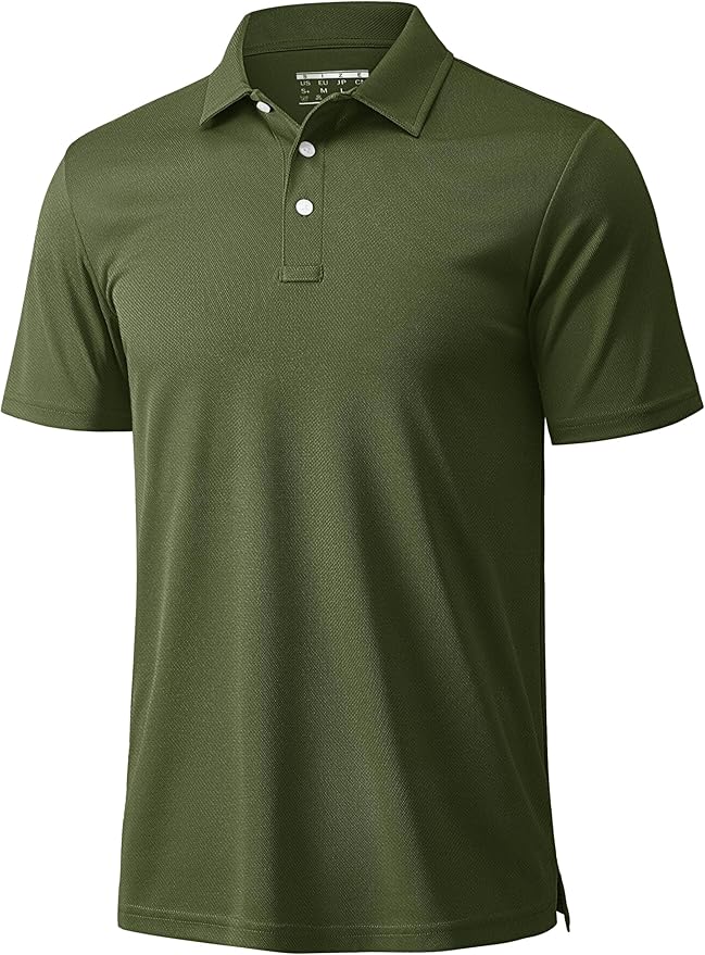 Men's MAGCOMSEN quick dry polo shirt with 3-button placket in a performance pique fabric