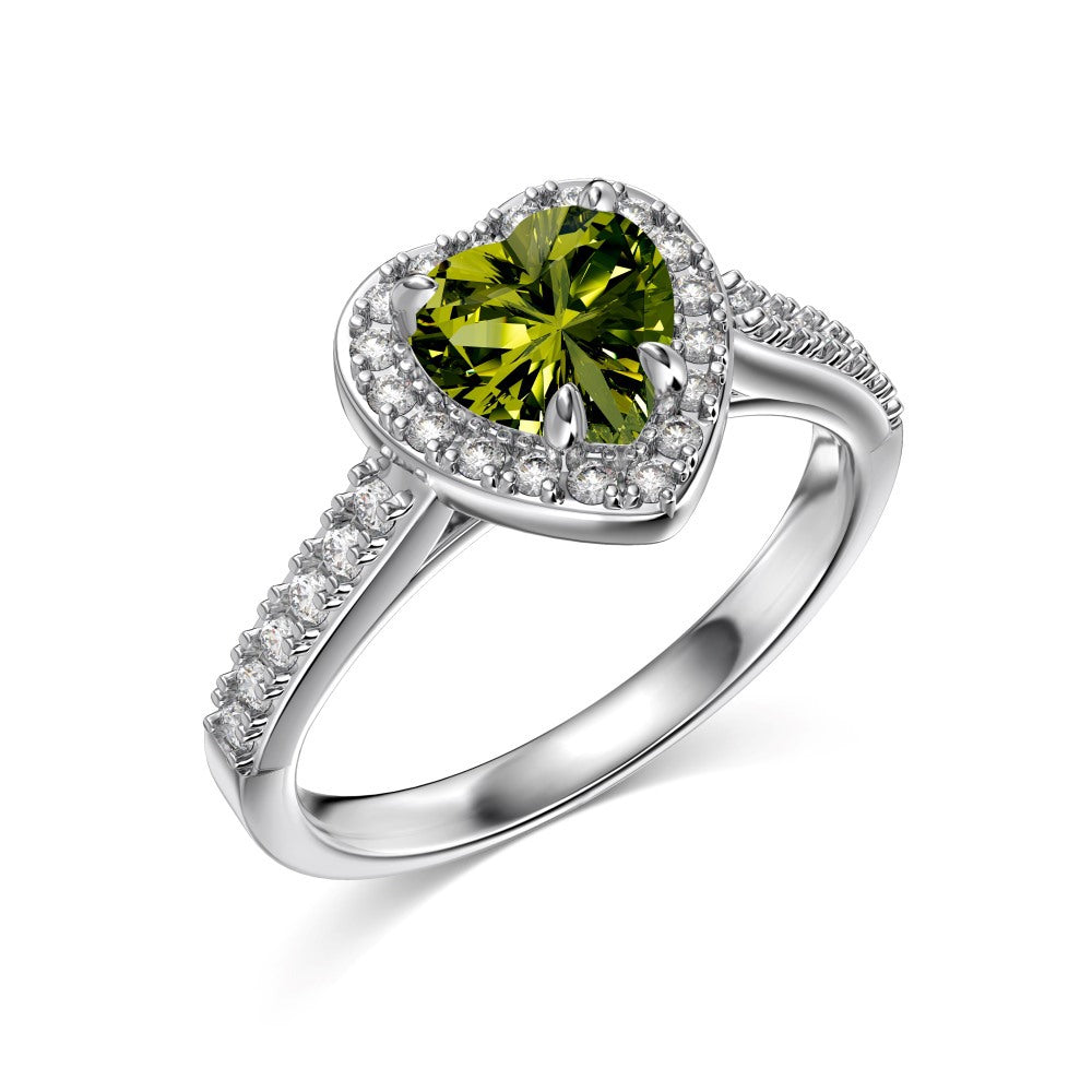 12 Zodiac Colorful Zircon Silver Ring for Women
