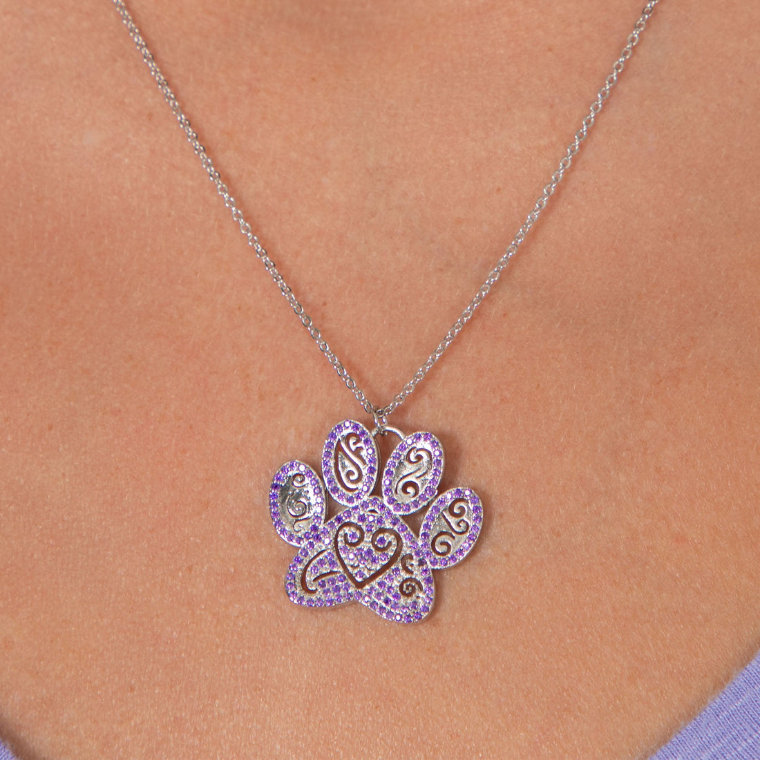 Ornate Crystal Paw Jewelry