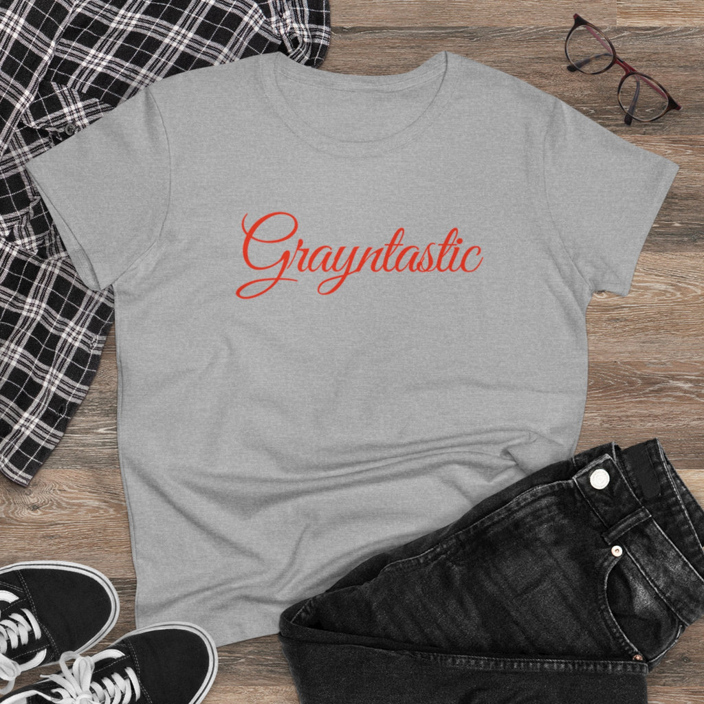 Women's Midweight Cotton T-Shirt - Casual Minimalist Crew