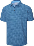 Men's performance golf polo with visible reflective sleeve details