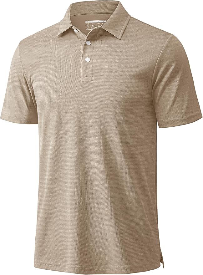 Men's MAGCOMSEN quick dry polo shirt with 3-button placket in a performance pique fabric