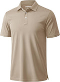 Men's MAGCOMSEN quick dry polo shirt with 3-button placket in a performance pique fabric