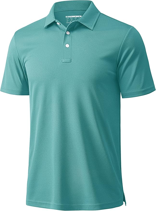 Men's MAGCOMSEN quick dry polo shirt with 3-button placket in a performance pique fabric