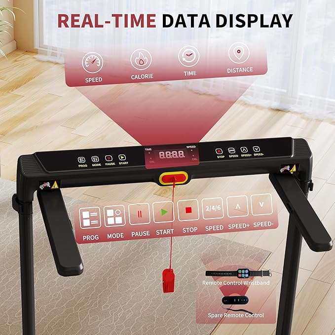 3-in-1 Foldable Treadmill with Desk Workstation and Incline