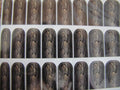 Set of 24 brown and black snake skin pattern nail decals for manicure art