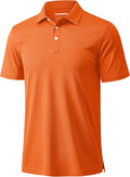 Close-up of a men's pique jersey performance golf polo