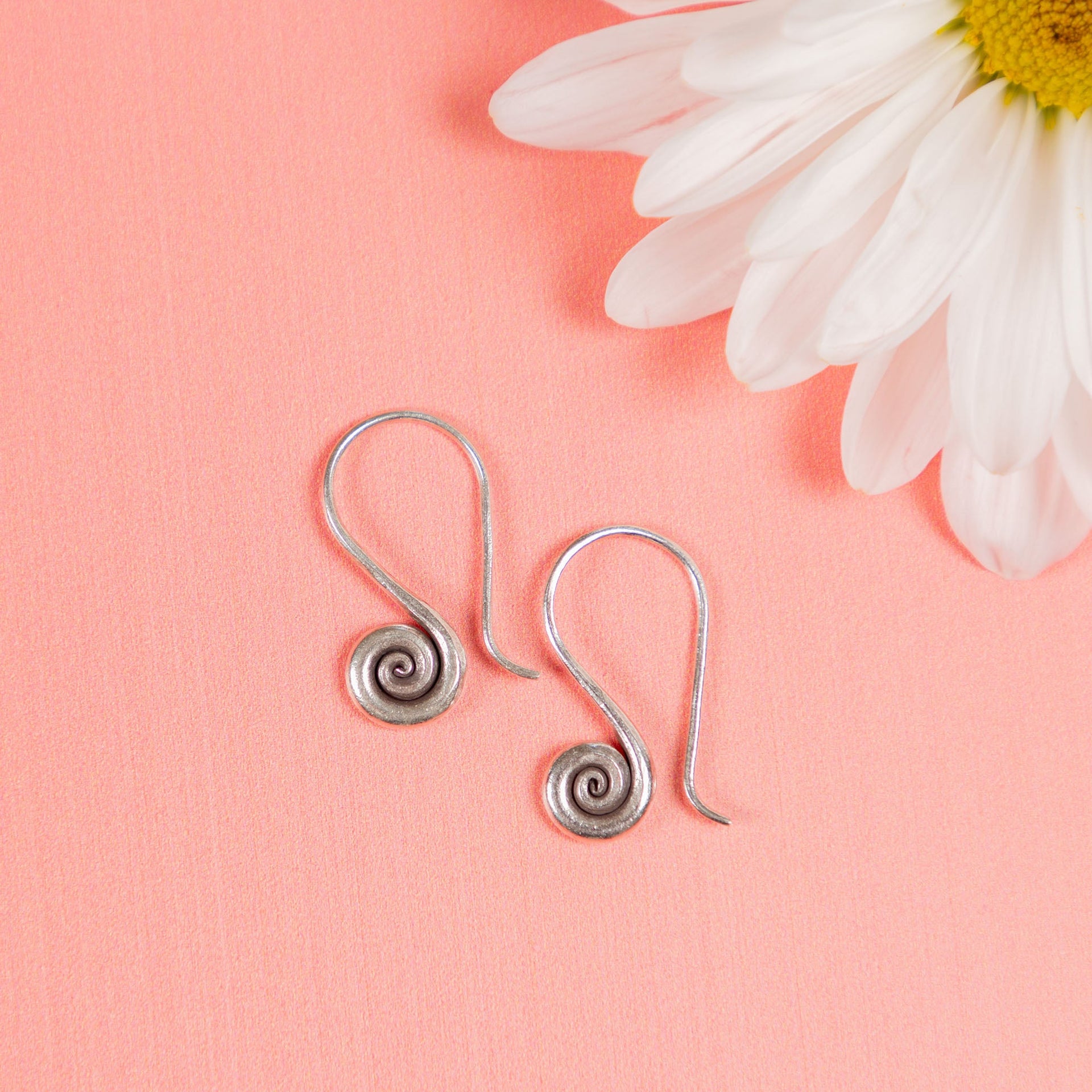 Small Swirl Sterling Silver Earrings