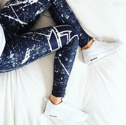Women’s Digital Print Breathable Leggings – Sporty Stretch Pants