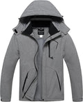 CREATMO US Men's Mountain Waterproof Ski Jacket - Windproof Snowboarding Warm Winter Coat Raincoat