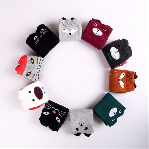 Playful Toddler Multicolor Striped Knee High Socks with Animals - Image 4