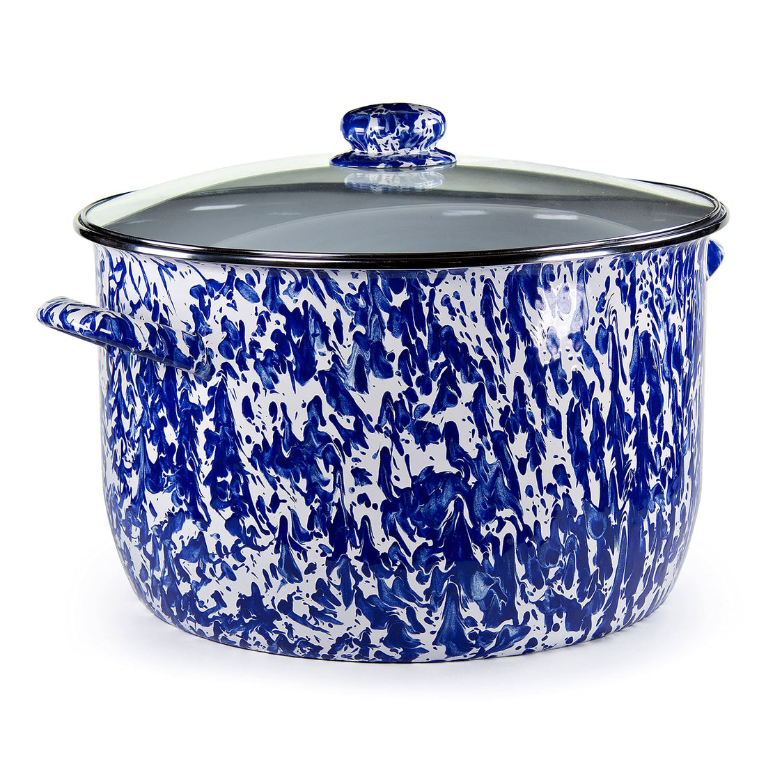 18qt Enamelware Stock Pot with Stainless Steel Trim