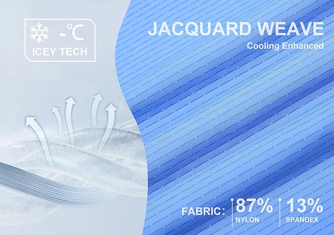 Men's Jacquard Golf Polo Shirt Moisture Wicking Performance Fit