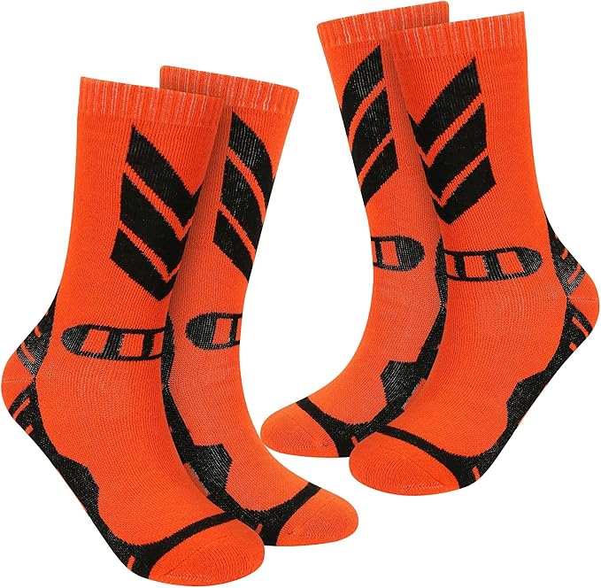 Warm Kids Ski Socks - 2 Pairs Merino Wool Skiing Socks, Winter Warm Snowboard Thermal Socks For Boys Girls Toddlers
