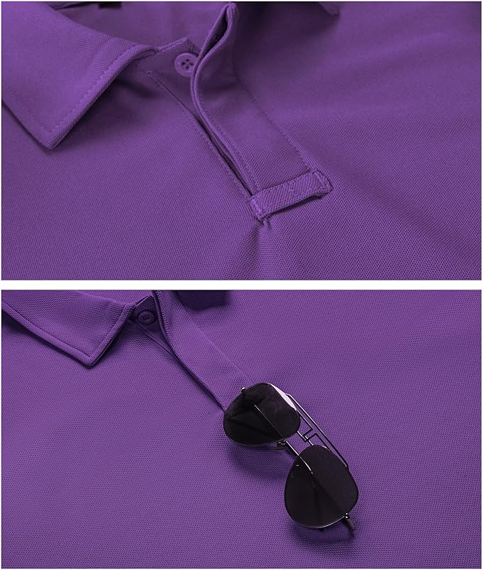 Men's Performance Tactical Golf Polo Shirt Moisture-Wicking