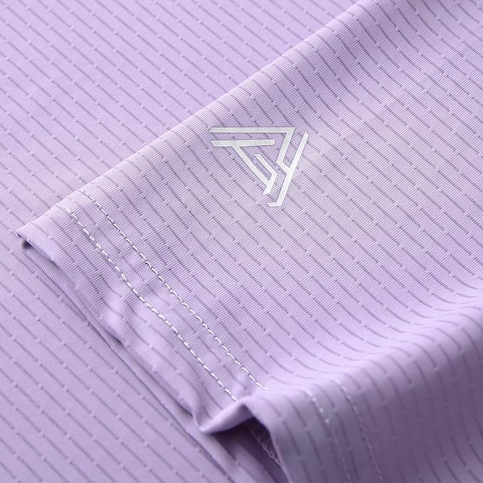 Men's Jacquard Golf Polo Shirt Moisture Wicking Performance Fit