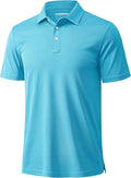 Ironwave Fitness Men's moisture-wicking golf polo with spread collar.