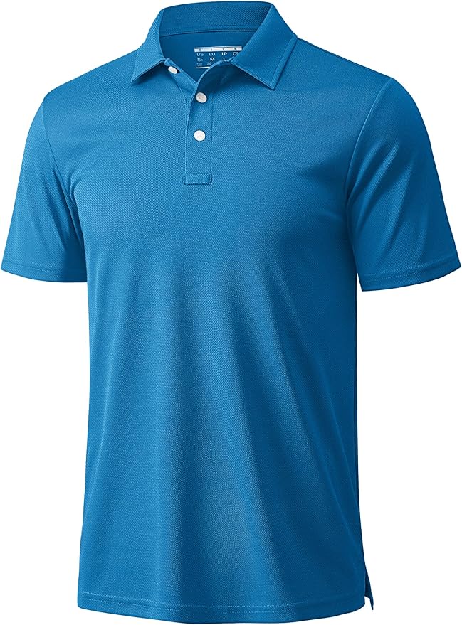 Men's MAGCOMSEN quick dry polo shirt with 3-button placket in a performance pique fabric