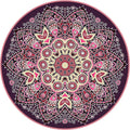 Knsbk Large Round Yoga Mat 4.6'X3.5mm for Exercise Premium Extra Thick, Ultra Comfortable, Non Slip, Meditation Mat