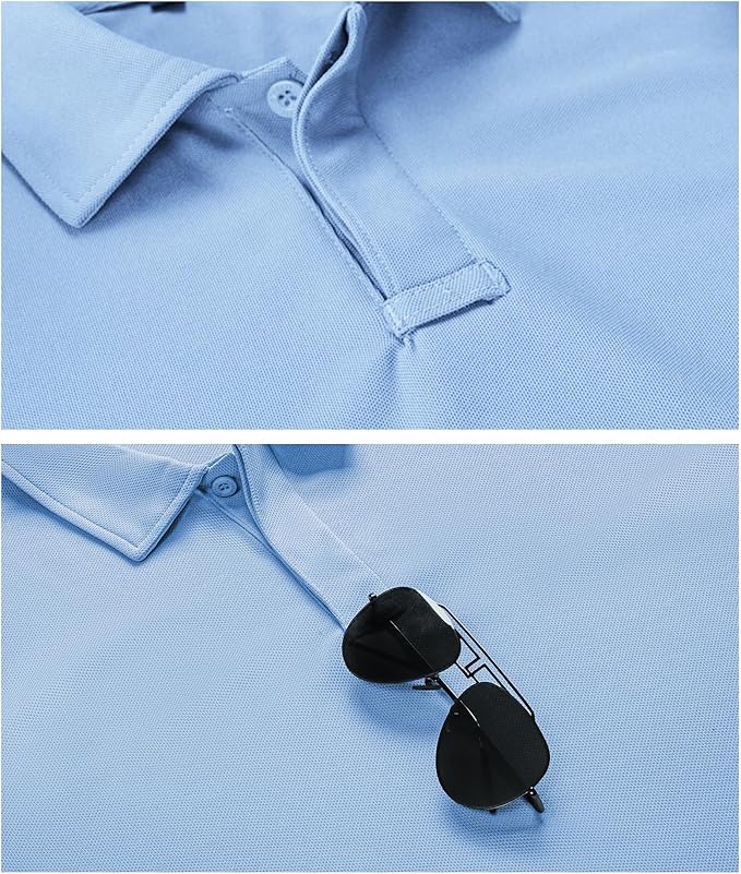 Men's Tactical Performance Polo Shirt - Breathable Athletic Golf Top