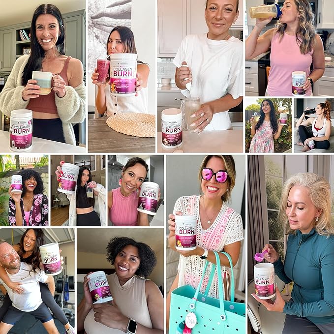 Hydrolyzed Collagen Peptides Powder for Women - Slimming MultiCollagen Burn Ultimate Beauty Complex with Hyaluronic Acid Vitamin C & Types I II III V and X for Women Tropical Punch 30 Servings