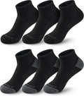 MONFOOT Men's/Women's 6 Pairs Daily Cushion Comfort Fit Performance Quarter Ankle Socks Multipack