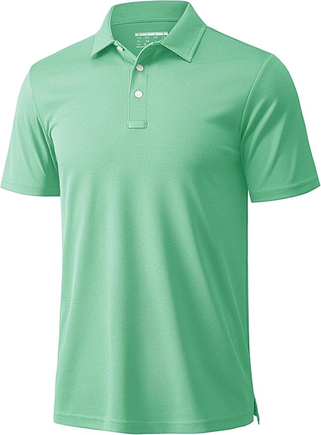 Men's MAGCOMSEN quick dry polo shirt with 3-button placket in a performance pique fabric