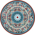 Knsbk Large Round Yoga Mat 4.6'X3.5mm for Exercise Premium Extra Thick, Ultra Comfortable, Non Slip, Meditation Mat