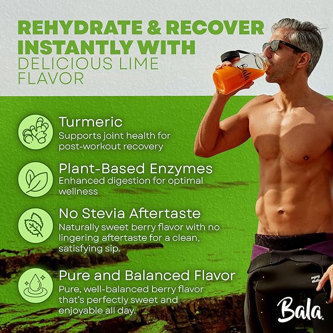Bala Enzyme Sugar-Free Drink Mix Powder - Lime 0.25oz (8 Count)
