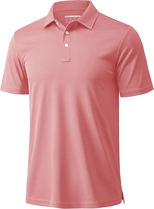 Men's MAGCOMSEN quick dry polo shirt with 3-button placket in a performance pique fabric