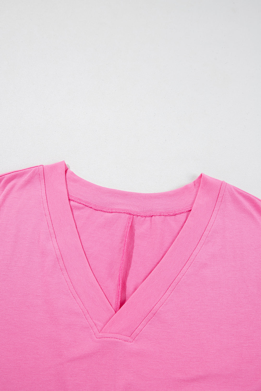 Bonbon Loose V Neck Half Sleeve Pink Mini Romper