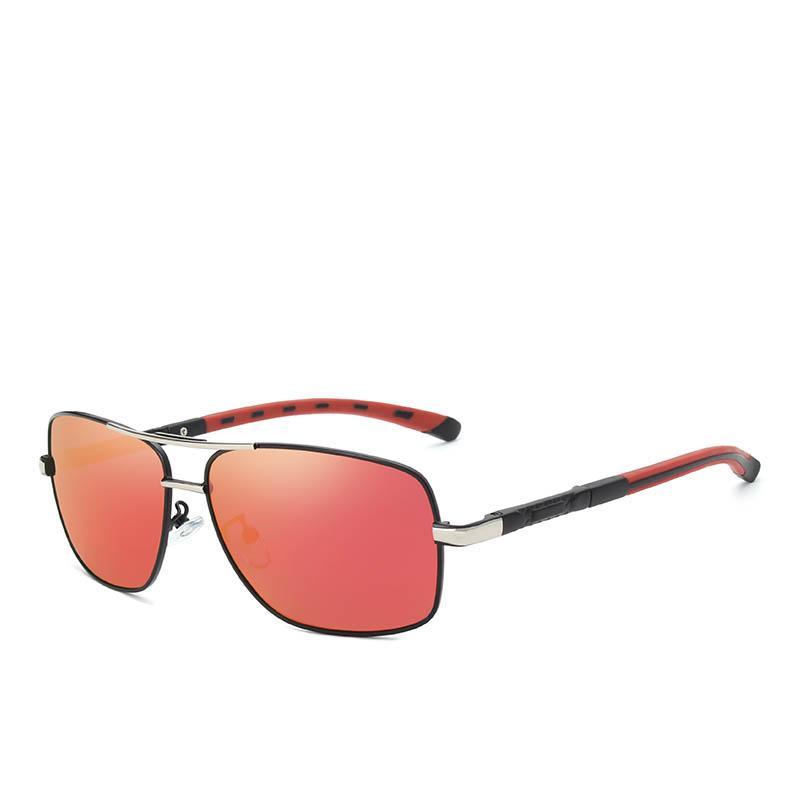 Men's Aluminum Magnesium Polarized Rectangular Sport Sunglasses