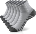 Airacker Athletic Quarter Socks with Cushion Running Ankle Socks for Men Women 6 Pairs