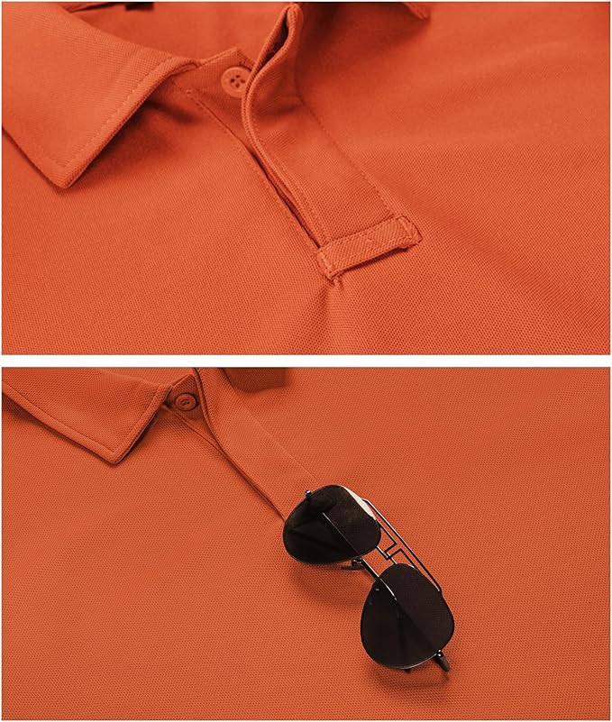 Men's Moisture-Wicking Short Sleeve Athletic Golf Polo