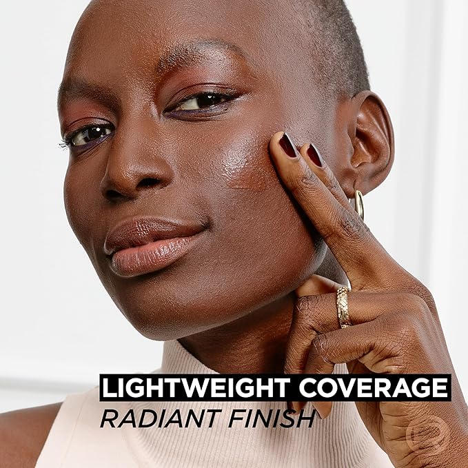 L'Oreal Paris True Match Nude Hyaluronic Tinted Serum Foundation with 1% Hyaluronic acid, Cool Deep 7.5-8.5, 1 fl. oz.