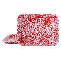 Enamelware Quarter Sheet Trays - Durable Spatterware Set of 2
