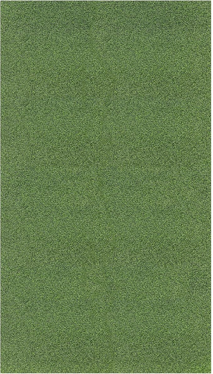 Ottomanson Artificial Turf Golf Hitting Mat 6' x 6'6" Indoor/Outdoor Waterproof Synthetic Fake Grass for Putting Practice Baseball Football Sports Gym Backyard, Custom Size 2' up to 30'