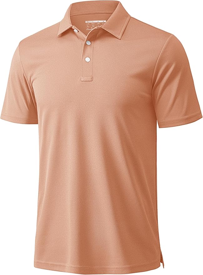 Men's MAGCOMSEN quick dry polo shirt with 3-button placket in a performance pique fabric