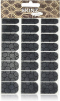 24 silver circle nail decals for modern manicure styling