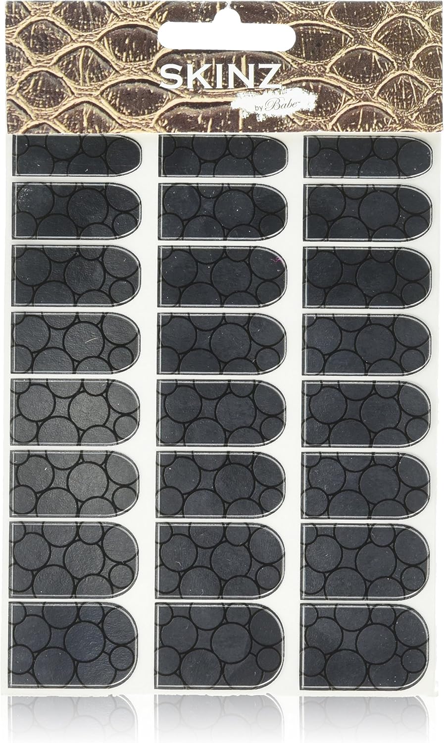 24 silver circle nail decals for modern manicure styling