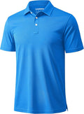 Men's MAGCOMSEN quick dry polo shirt with 3-button placket in a performance pique fabric