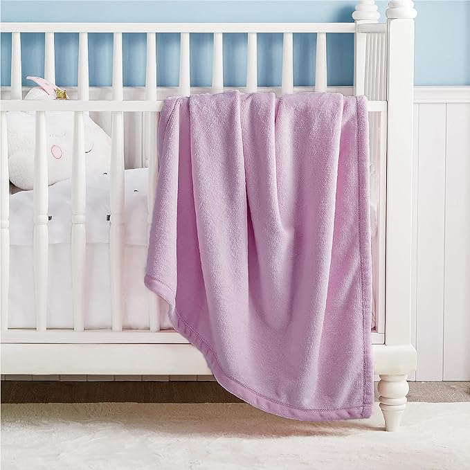 Bedsure Bedding Fleece Blanket for Girls and Boys - Soft Cozy Cute Small Throw Blankets for Travel, 43x55 Inches, Lilac