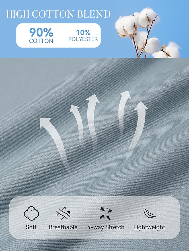 Men's Soft Cotton Blend V-Neck Golf Polo Performance Shirt